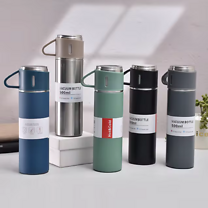 500ml Stainless Steel Vacuum-Insulated Flask Set - 6 Colours