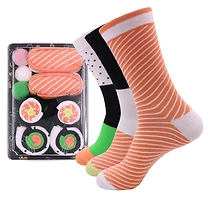 3, 4 or 5-Piece Unisex Sushi Socks Gift Set