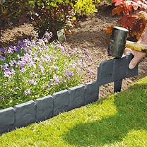 Grey Cobbled Stone Effect Garden Edging - Up to 80-Pieces