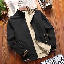 Men’s Solid Reversible Casual Jacket - 3 Colours, 7 Sizes