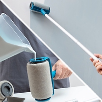 7-Piece Extending Anti-Drip Paint Roller Set - Refillable!