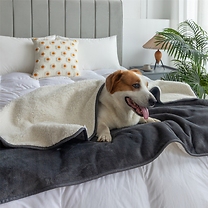 Thick Fleeced Warm Pet Blanket - 4 Colours & Sizes