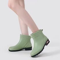 Non-Slip Waterproof Ankle Rainboots with Optional PVC Liner - 5 Colours & 5 Sizes