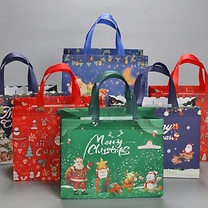 12 or 24-Piece Structured Christmas Gift Shopping Bags