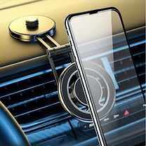 Car Mount Magnetic Phone Holder for Dashboard - Black or Silver