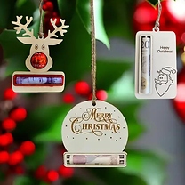 1, 2 or 4 Christmas Money Clip Holder Decorations - 6 Designs