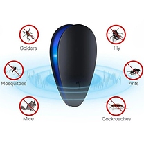 1, 2 or 4 Plug-In Ultrasonic Bug Repelling Devices with UV Light - 2 Colours