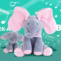 Peek-a-Boo Singing Plush Animal Toy - 3 Options
