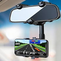 Car Rear View Mirror Phone Holder