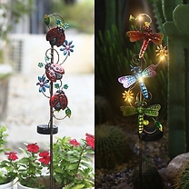 1 or 2-Pack of Animal Garden Solar Stake Lights - 5 Styles