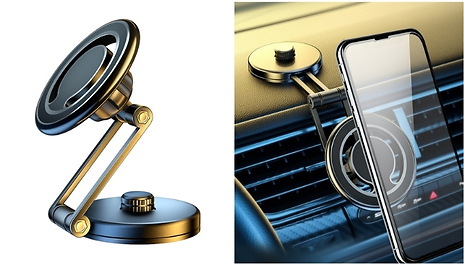 Car Mount Magnetic Phone Holder for Dashboard - Black or Silver