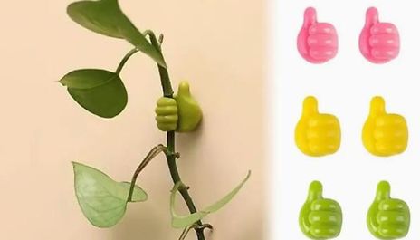 10-Piece Hand-Shaped Self Adhesive Mini Hook Holders