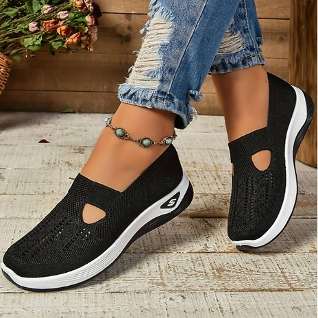 Women's Breathable Cut-Out Slip-On Trainers - 8 Colours, 7 Sizes!