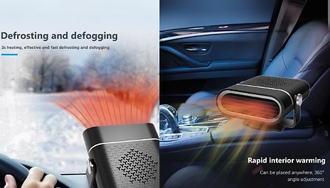 Portable 12V Car Heater - Black or White