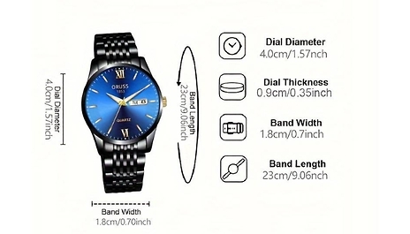ORUSS Waterproof Luminous Quartz Watch