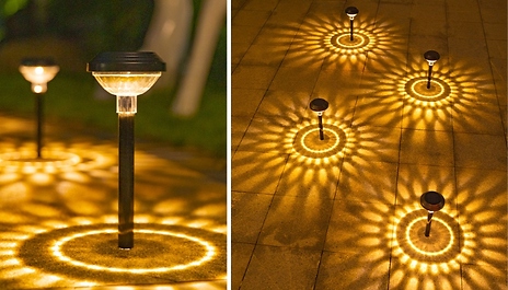 1, 2 or 4-Pack of Outdoor Solar Shadow-Casting Ambient Lights