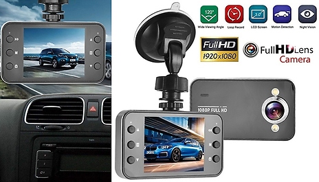 Motion-Sensor HD Night Vision Car Dash Camera Set - With Optional SD Card