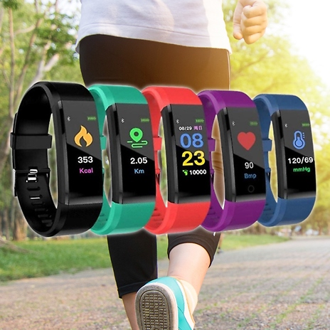 HR12+ Fitness Tracker with Blood Pressure, Oxygen & Heart Rate Monitor - 5 Colours