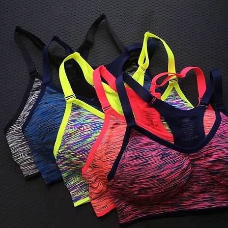 Marl Effect Comfort Seamless Sports Bra - 5 Colours & 5 Sizes