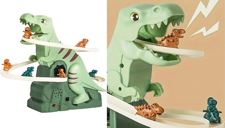 Dinosaur Track Toy Set with Climbing Hill & Slides