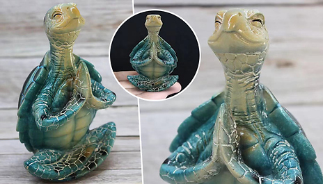 Sea Turtle Meditation Yoga Garden Statue