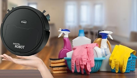 3-in-1 Smart Wireless Vacuum Cleaning Robot - Black or White!