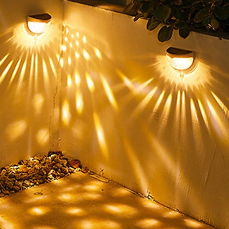 2, 4, or 6 Solar-Powered LED Water Droplets Fence Lights - 2 Colours