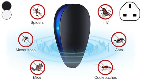 1, 2 or 4 Plug-In Ultrasonic Bug Repelling Devices with UV Light - 2 Colours