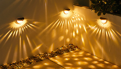 2, 4, or 6 Solar-Powered LED Water Droplets Fence Lights - 2 Colours