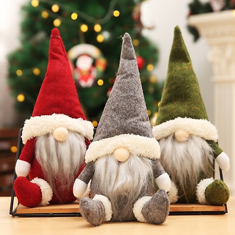 Santa Gnome Christmas Decorations - 3 Colours