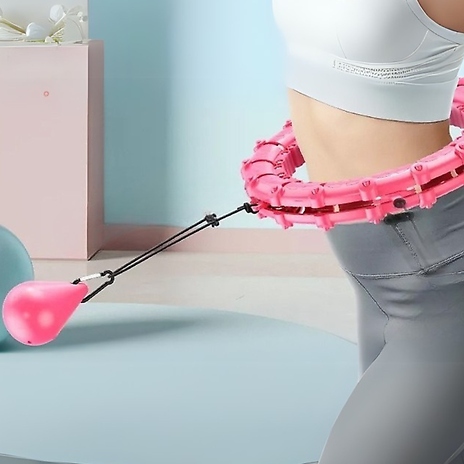 Adjustable Exercise Hoop with Suspended Weight - 2 Colours & 4 Sizes