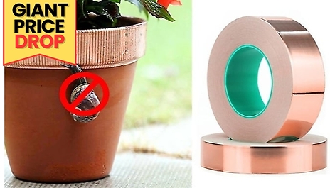 1, 2, or 4 Slug Repellent Copper Tape Rolls - 3mm to 18mm