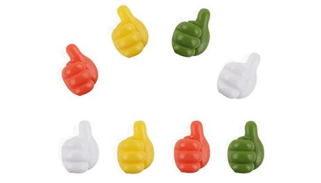 10-Piece Hand-Shaped Self Adhesive Mini Hook Holders