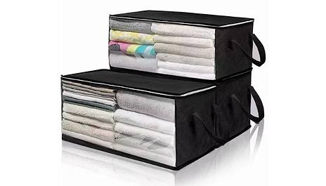 2 or 4 Pack Transparent Window Organiser Bag - 3 Colours