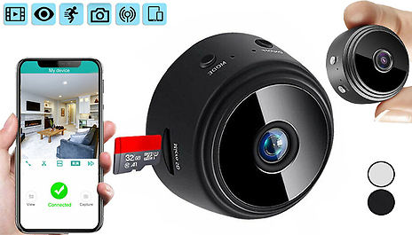 Mini Motion Sensor Wi-Fi Security Camera - 2 Colours, Option 8GB SD Card