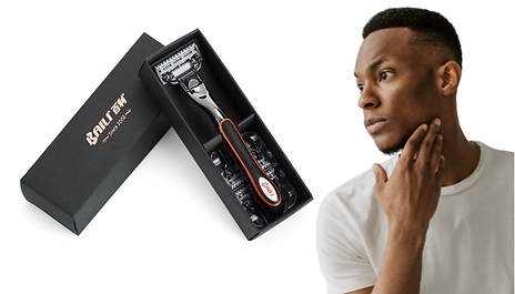 Men's Manual Shaver with 5 Plate Heads