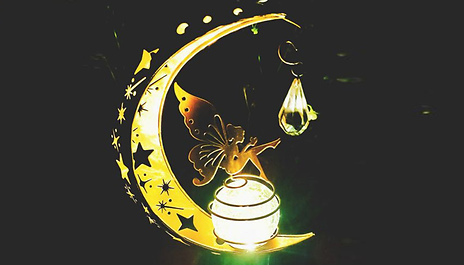 Solar Fairy Moon Decorative LED Stake Light