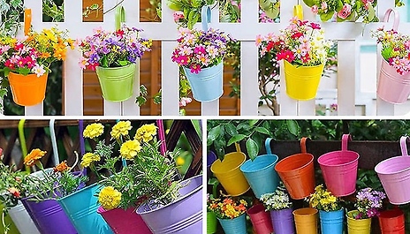 5, 10 or 20-Pack Hanging Flower Plant Pots