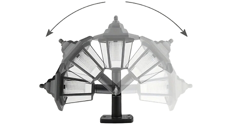 Solar Powered LED Victorian Lantern Light with Night Sensor