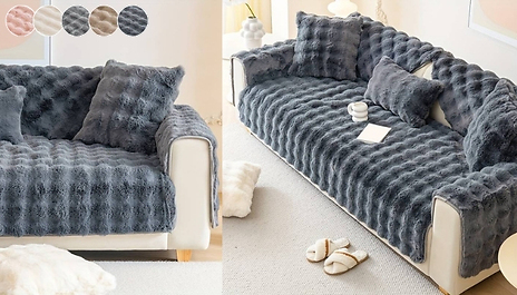 Thick and Fluffy Sofa Covers - 5 Colours & 6 Sizes