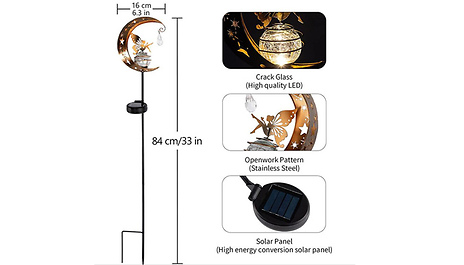 Solar Fairy Moon Decorative LED Stake Light