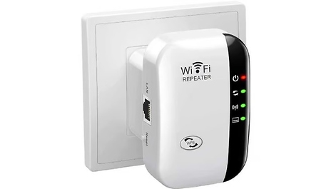 Plug-In Wi-Fi Booster - Up to 300m Coverage!
