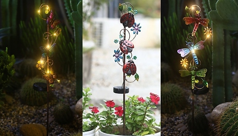 1 or 2-Pack of Animal Garden Solar Stake Lights - 5 Styles