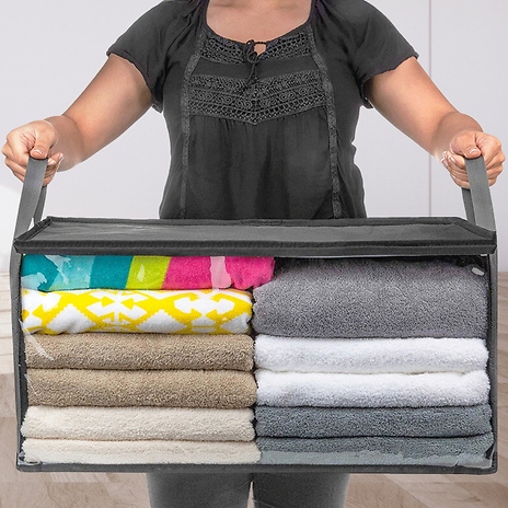 2 or 4 Pack Transparent Window Organiser Bag - 3 Colours