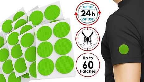 Natural Mosquito Repellent Sticker Patches - 24 or 60-Pack!