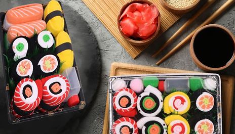 3, 4 or 5-Piece Unisex Sushi Socks Gift Set