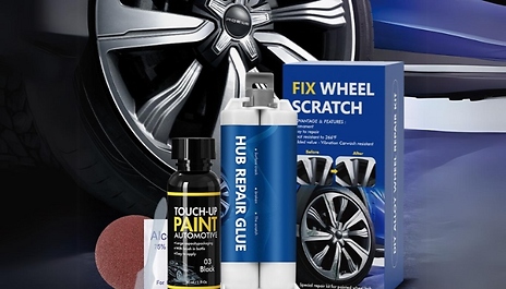 Car Wheel Rim Polishing & Painting Repair Kit - 6 Colours