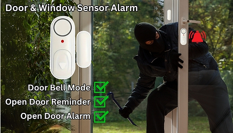 1, 6, 8, or 10-Pack Door & Window Sensor Alarm