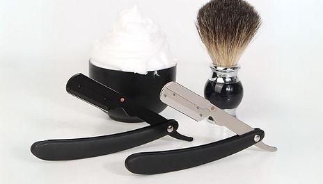 Men’s Manual Razor Shaver with Optional 100-Pack Razor Blades - Black or Silver