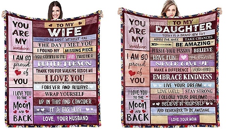 Personal Love Letter Fleece Blanket – 4 Options & 4 Sizes
